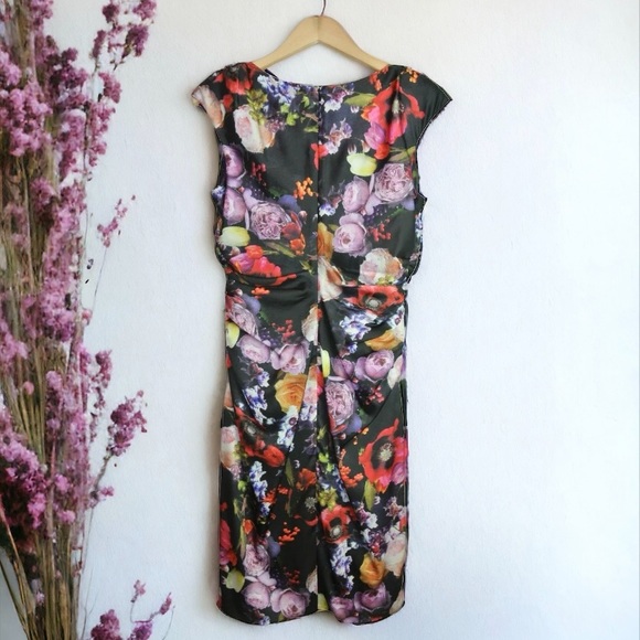 IVY & BLU by Maggy Boutique Black Floral Formal Dress Size 4 - Picture 6 of 10